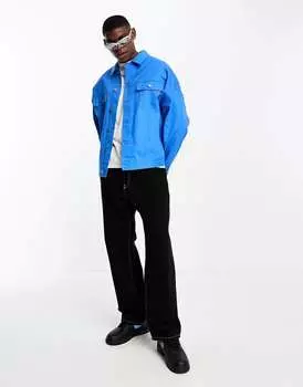 Синяя летняя куртка оверсайз в стиле вестерн ASOS DESIGN