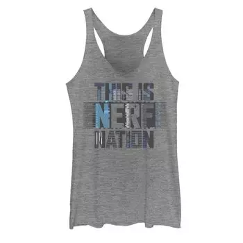 Синяя майка Nerf "This Is Nerf Nation" для юниоров с глитчем Licensed Character