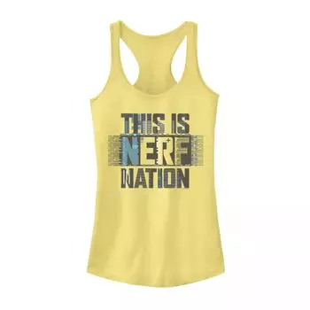 Синяя майка с глитчем для юниоров "This Is Nerf Nation" Licensed Character