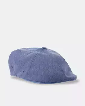 Синяя мужская английская кепка на пуговице Kangol