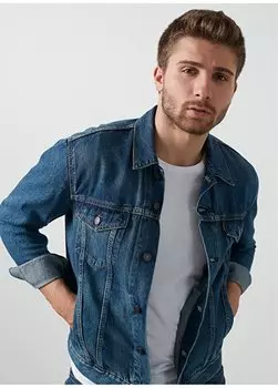 Синяя мужская джинсовая куртка со стандартной талией THE TRUCKER JACKET TR72334-0567 Levis, синий