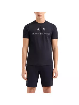 Синяя мужская футболка Armani Exchange