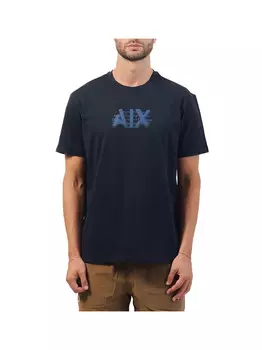 Синяя мужская футболка Armani Exchange