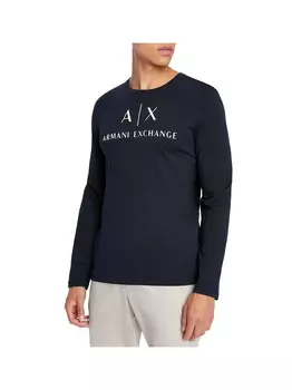 Синяя мужская футболка Armani Exchange