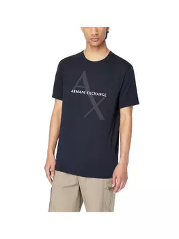 Синяя мужская футболка Armani Exchange