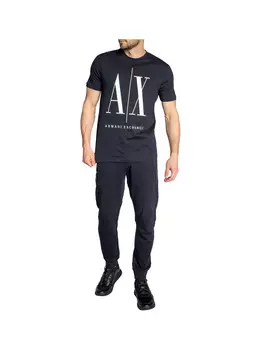 Синяя мужская футболка Armani Exchange