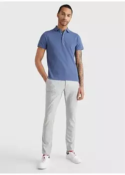 Синяя мужская футболка-поло MW0MW17771C9T Tommy Hilfiger, синий
