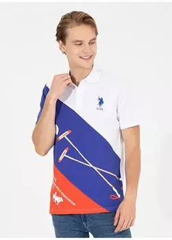 Синяя мужская футболка-поло T-MADISON U.S. Polo Assn., синий