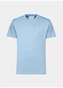 Синяя мужская футболка с круглым вырезом UMP24031TS John Richmond, синий