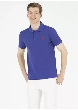 Синяя мужская футболка с воротником поло TP04IY023 U.S. Polo Assn., синий