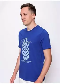 Синяя мужская футболка стандартного кроя Gifu с круглым вырезом U.S. Polo Assn., синий