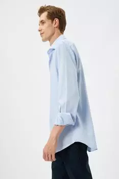 Синяя мужская рубашка Koton, синий