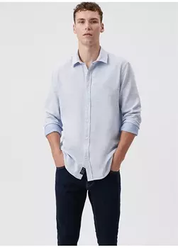 Синяя мужская рубашка Slim Fit Mavi