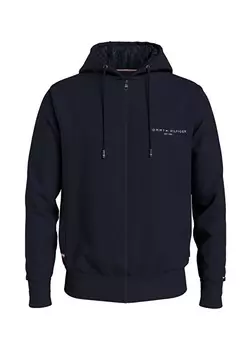 Синяя мужская толстовка из органического хлопка с капюшоном Tommy Hilfiger