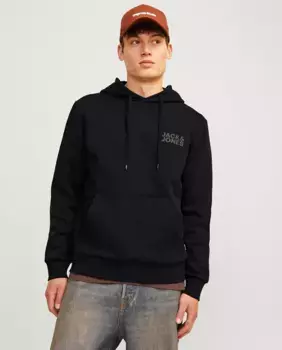Синяя мужская толстовка с капюшоном Jack & Jones, синий