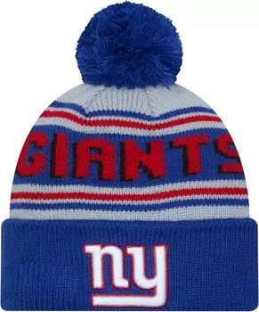 Синяя мужская вязаная шапка New Era New York Giants