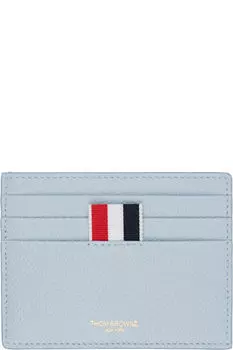 Синяя одинарная кожаная визитница Thom Browne