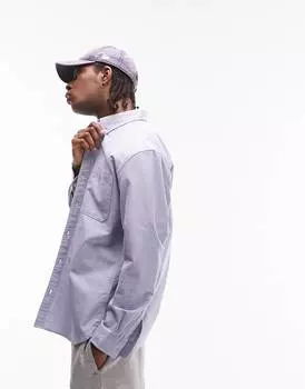 Синяя оксфордская рубашка Topman