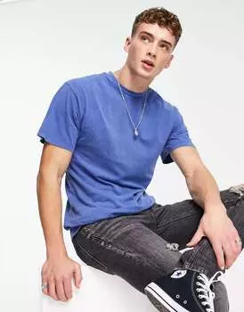 Синяя перекрашенная футболка оверсайз Reclaimed Vintage