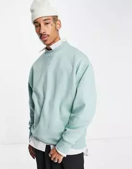 Синяя плотная толстовка оверсайз ASOS DESIGN