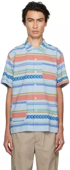 Синяя походная рубашка Engineered Garments