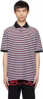 Синяя полосатая футболка-поло ICECREAM