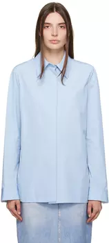 Синяя полосатая рубашка Jil Sander