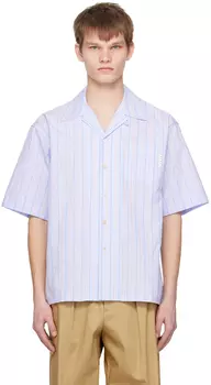 Синяя полосатая рубашка Marni