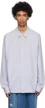 Синяя полосатая рубашка Sk Juun.J