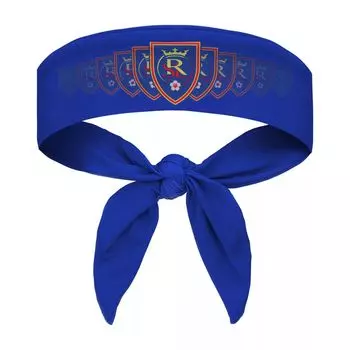 Синяя повязка на голову Real Salt Lake с завязками на спине