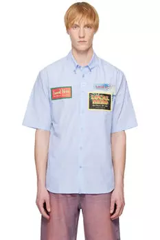 Синяя повседневная рубашка Martine Rose