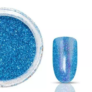 Синяя пудра для дизайна ногтей Claresa HOLO