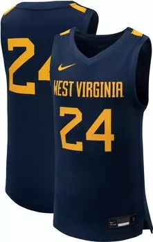 Синяя реплика баскетбольной майки Nike Youth West Virginia Mountaineers # 24