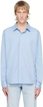 Синяя рубашка AI Paris в тон Ami de Cur AMI Paris