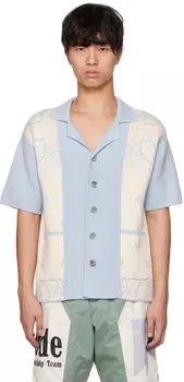 Синяя рубашка банко Rhude