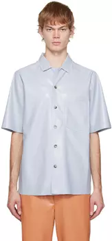 Синяя рубашка бодила Nanushka
