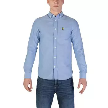 Синяя рубашка из органического хлопка Lyle & Scott