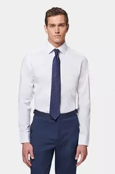 Синяя рубашка из поплина с длинными рукавами Peckham Rye, белый