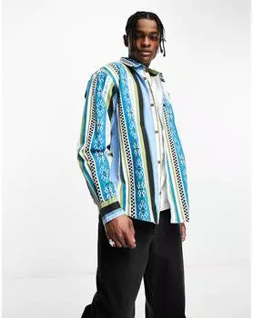 Синяя рубашка-коба Carhartt WIP