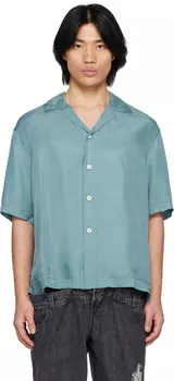 Синяя рубашка на пуговицах SUNNEI