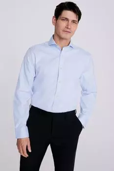 Синяя рубашка обычного кроя из ткани добби MOSS, синий