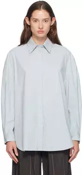 Синяя рубашка оверсайз AMOMENTO