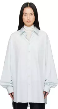 Синяя рубашка оверсайз Maison Margiela