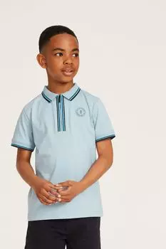 Синяя рубашка-поло Baker by Ted Baker, синий