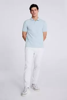 Синяя рубашка-поло из пике MOSS, синий