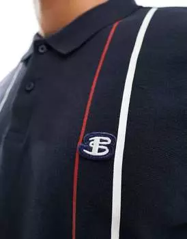 Синяя рубашка-поло в вертикальную полоску Ben Sherman