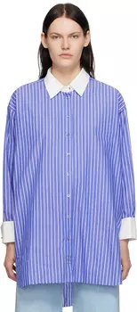 Синяя рубашка размера XXL Marques Almeida