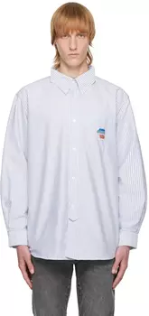 Синяя рубашка с двойкой Palmes