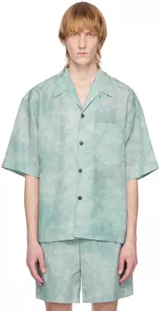 Синяя рубашка с принтом LE17SEPTEMBRE