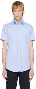 Синяя рубашка с пуговицами BOSS, Light/Pastel blue
